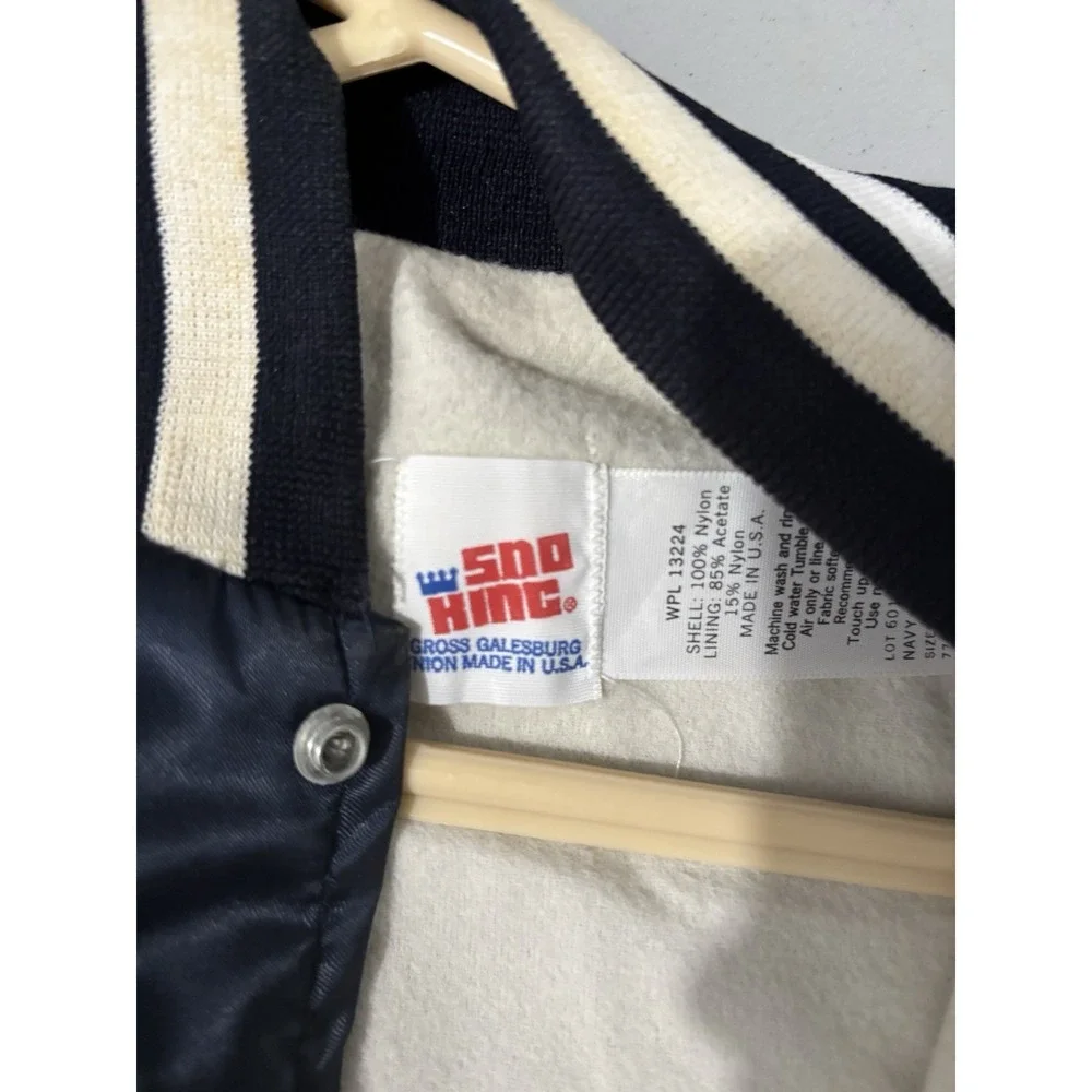 Vtg Navy 2Xl Bomber Jacket Sno King Mo Special Olympics